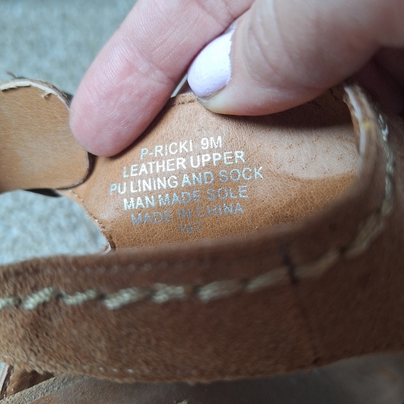 Steve Madden Ricki Boho Tan Suede Peep Toe Buckle High Heel Club Womens Size 9M - Picture 2 of 9